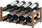 Wine Rack，Bamboo Wine Storage Cabinet Shelf，Countertop Wine Shelf- Freestanding Wine Holder for Kitchen & Pantry (Brown, 2-Tier)