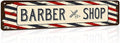 Barber Shop Decor Accessories - Barbershop Poster Metal Tin Signs Vintage Wall Art, Barber Gifts for Men Haircut Decorations 4x16 Inch