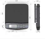 Amazon Basics Digital Postal Shipping Scale with Tare Function, AC Adapter, 65 lb Capacity, 0.1 oz Readability, LCD Display, Black