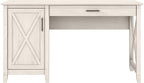 Bush Furniture Key West 2 Lateral File Cabinet | Document Storage for Home Office | Accent Chest with Drawers, Casual, Linen White Oak & Key West Computer Desk with Storage | Small