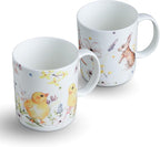 Maison d' Hermine Coffee Mug with Handles Tea Cups (12 Ounce, Pack of 2) | Fine Bone China Coffee Mugs for Hot Beverages Cappuccino Latte Home Restaurant Hotel Spring Summer -Easter Zest