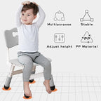 4 Piece Kids Chair Set 3 Levels Adjustable Stackable Kids Chairs Ideal for Playrooms, Schools, Daycares and Homes Washable and easy to clean Max weight 220LB(Grey 4Piece set)