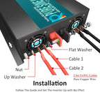 WZRELB Pure Sine Wave 2000 Watt (4000W Surge) 48V Power Inverter DC to 120 AC 60Hz,Off-Grid Solar Back Up Power