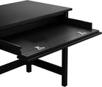 Bush Furniture Broadview 54W Computer Desk with Shelves in Classic Black| Personal Workstation Table and Storage for Home Office Workspace