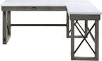 NicBex Kimberly-DW-00029-LWJ Home Office Desks, 67"x55"x30", Gray-1