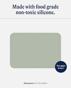 Lalo Silicone Placemat for Toddlers & Babies - Non-Slip Kids Placemat for Restaurants & Dining Tables - Non-Toxic & BPA Free Safe - for Ages of 4 Months and Up - Sage