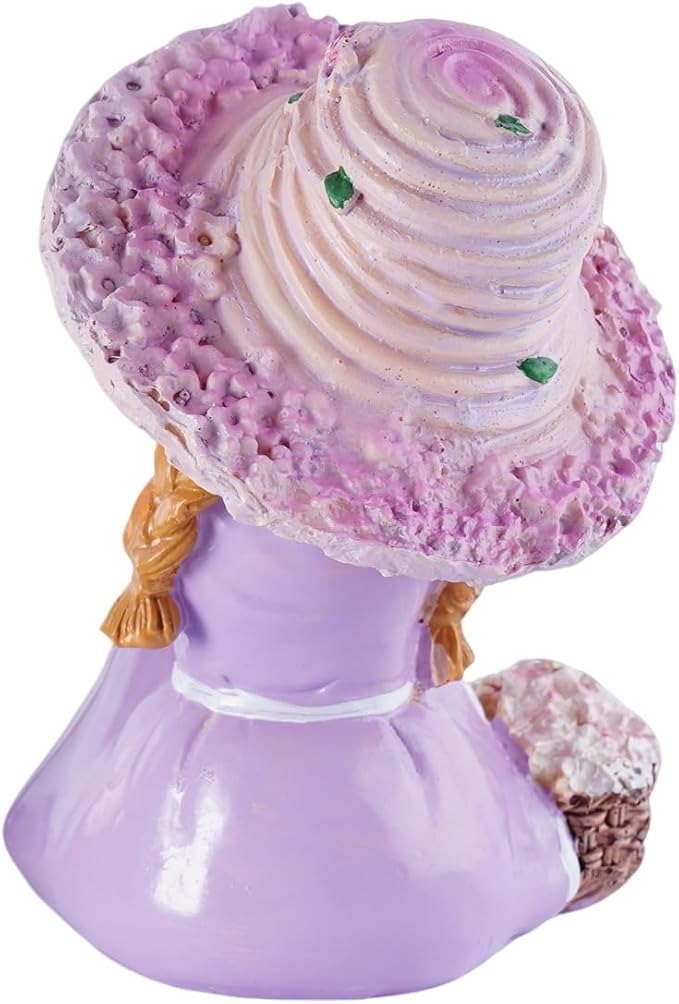 Lavender Garden Decorative Figurines,Resin Garden Statues for Outdoor Patio Lawn,Indoor Home Decoration, Ideal Gift for Parents and Friends,Outdoor Decor Housewarming Present