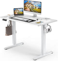 NicBex Home Office Desk 47'' x 23" Electric Height Adjustable Standing Desk Computer Desk Office Desk, Sit to Stand Ergonomic Computer Desk Adjustable Desk, White