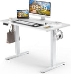 NicBex Home Office Desk 47'' x 23" Electric Height Adjustable Standing Desk Computer Desk Office Desk, Sit to Stand Ergonomic Computer Desk Adjustable Desk, White