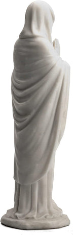 Veronese Design 11 3/4 Inch Virgin Mary The Blessed Mother Resin Statue Marble White Finish