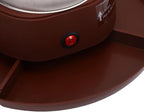 2 in 1 Electric Smores Maker, Tabletop Roaster and Chocolate Fondue Pot with 4 Roasting Forks and Detachable Trays, for Indoor Family Gatherings and Dessert (US Plug 110V)
