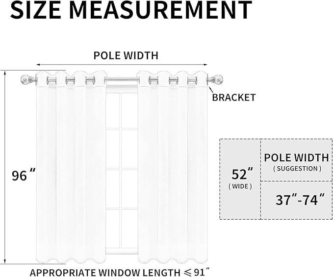 Easy-Going Blackout Curtains for Bedroom, Solid Thermal Insulated Grommet and Noise Reduction Window Drapes, Room Darkening Curtains for Living Room, 2 Panels (52x96 in, Light Linen)