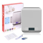 Digital Shipping Scale,Stainless Steel Panel, Accurate Portable Postal Scale for Packages, Small Business,Kitchen, Food, Handmade, Liquids, and Boutique (Silver Rechargeable(10kg/1g))