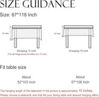 ISAENNE Designer Bohemian Floral Extra Long TableclothRectangle,Linen Colorful Table Cloth,Wrinkle Resistant Decor Tablecloths for Dining Thanksgiving Kitchen Christmas,67"*118"-Estevan B