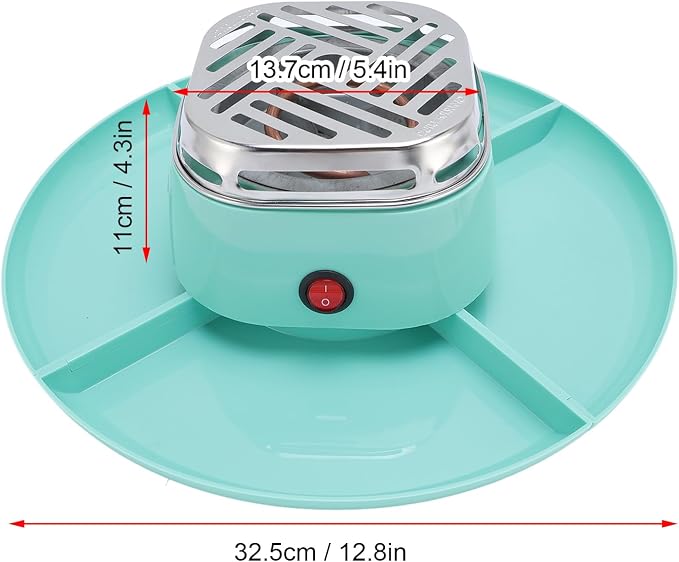 Tabletop Indoor Smores Maker with 4 Tray Electric Chocolate Roaster Adjustable Temperature Removable Trays for Party Gathering (US Plug 120V)