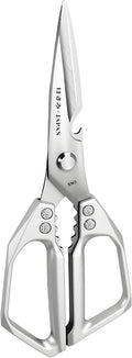 Kitchen Scissors, All Purpose，Ultra Sharp Meat Scissors，Heavy Duty Silver Cooking Scissor，Dishwash Safe Stainless Steel Kitchen Shears for Food, Chicken Bones, Turkey