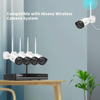 Hiseeu 2K Wireless Pro Security Camera Wireless Outdoor, 2-Way Audio, 3MP Surveillance Cameras, IP66 Waterproof, 2.4Ghz & 5Ghz, Motion Detection, SD Storage, Compatible with System, Work with Alexa