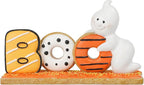 Newman House Studio Halloween Decorations Boo Collectible Figurines - Halloween Decor Indoor Cute Boo Ghost Sculptures Sign for Trick or Treat Theme Party Tabletop Farmhouse Decor 7.75 x 2 x 4.5 inch