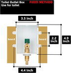 (1 Pack) Lidertik 1/2 inch Crimp PEX-B Pre-Assembled Ice Maker Outlet Box Valve 1/4 inch Recessed Refrigerator Water Line Wall Box with Shut Off Valve LI-ZBQH-520