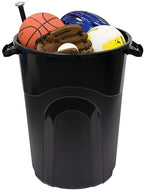 32 Gallon Heavy Duty Plastic Outdoor Trash Can with Lid, Lock & Easy-Carry Handles – Suitable for Indoor/Outdoor, Kitchen, Yard, Garage & Office
