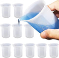 10pcs Silicone Measuring Cups for Resin,100ml Mixing Cups for Resin DIY Craft Jewelry Making Paint Pouring Cup, Non-Stick Clearer Precise Scale Reusable