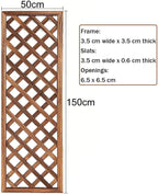 Zfmnoyev Outside Wooden Decorative Fences, Courtyard Edge Fence Board, Decorative Garden Trellis for Climbing Plants, Standing Decorative Privacy Fence Panels for Deck Patio Balcony(50x150cm)