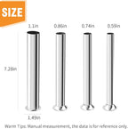 Hoypeyfiy 4Pcs Stainless Steel Sausage Stuffing Tubes, 4 Sizes Meat Stuffer Funnels Replacement for LEM 606 606SS 1606 1606SS, Fits 5 lb Sausage Stuffer with 1 9/16 Inch Base