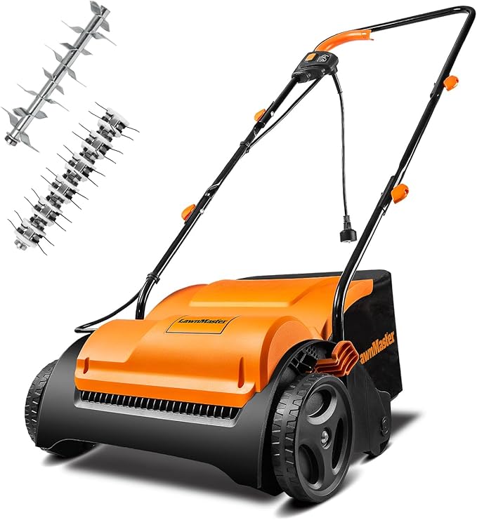 LawnMaster GV1212B Scarifier and Dethatcher 13-Inch 12AMP