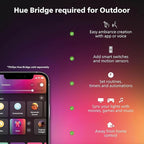 Philips Hue Lily Outdoor Smart Spot Light Base Kit - White and Color Ambiance LED Walkway Lights - Low Voltage Landscape Lighting - Requires Bridge - Control with App and Voice - Weatherproof - 3 Pack