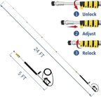 janz Aluminum 24 FT Telescoping Pressure Washer Wand with Pressure Washer Extension Wand,Gutter Cleaner Attachment, 5 Spray Nozzle Tips, 2 Hose Inlet Adapters and Support Harness