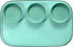 madesmart dipware 3 Bowl Serving Tray, Collapsible & Removable Dip Bowls for Charcuterie, Guacomole, Snacks, Veggies, Premium Dishwasher & Microwave Safe, Multipurpose Plate & Bowl, Teal