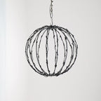 LED Light Balls Metal Hanging Tree Sphere Globe Light for Patio Holiday Festival Garden Decor (12 Inch 1 Pack)