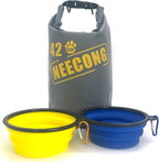 Dog Food Travel Bag With Collapsible Travel Big Bowls(800ml), 42 Cup Dog Food Storage System for Camping, Daily -10L Dog Food Dry Bag