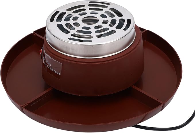2 in 1 Electric Smores Maker, Tabletop Roaster and Chocolate Fondue Pot with 4 Roasting Forks and Detachable Trays, for Indoor Family Gatherings and Dessert (US Plug 110V)