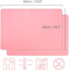 Gartful 23.6 x15.7 inch Resin Silicone Mats, X-Large Silicone Sheets for Jewelry Casting Molds, Nail Art, Acrylic Pouring, Nonstick Table Protector, Multipurpose Mat, Pink, Set of 2