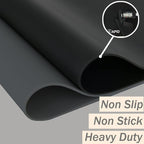 Extra Large Silicone Mat Kitchen Counter Heat Resistant Table Mat 36" x 24" | Place Mats Countertop Protector, Thick Placemats Washable Silicone Mats for Kitchen Counter Dining Table Mat, DarkGrey, Sapid