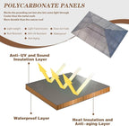 EROMMY 12'x16' Gazebo Polycarbonate Double Roof Pavilion Gazebo Outdoor Aluminum Frame Canopy with Netting and Curtains for Garden Patio Lawns Parties
