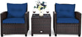3 PCS Patio Furniture Set, OneSize, Navy