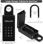 WiFi Lock Box for Outside with Gateway, Remotely Control Smart Key Lock Box, Wireless Lock Box for House Key, Door Handle & Wall Mount Sturdy Alloy Lockbox IP66 Waterproof