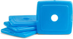 Cool Coolers by Fit + Fresh, 4 Pack Slim Ice Packs, Space Saving Reusable Ice Packs for Lunch Boxes or Coolers
