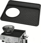Espresso Machine Tamping Mat Accessories Compatible with Breville 870/880 | Black Espresso Tamper Mat, Food Grade Silicone, Non-Slip, Waterproof Heat Resistant