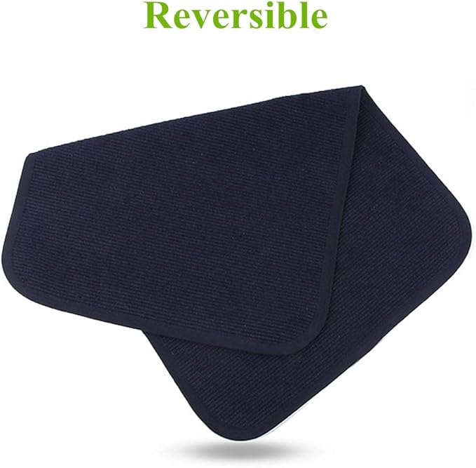 UKELER Montessori Mat Holder for Toddlers Babies Children Cotton Working Rug for Nursery Preschool Kindergarten, 23.6''×31.5'', Navy Blue