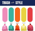 Plasticplace 32-33 Gallon Trash Bags │ 1.5 Mil │ Pink Garbage Can Liners │ 33’” x 39” (100 Count)
