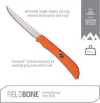 OUTDOOR EDGE Fish & Bone - Folding Fillet Knife with 5.0" 440A Stainless Steel Blade for Fish and Processing Big Game - Pocket Clip