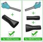 191B21-6 191L13-5 Adapter Pipe & 197889-6 Flat end Nozzle, Compatible with Makita Blower, for Makita X2 36V Hand Held Blower XBU02Z - XBU03 18V Brushless Cordless Blower