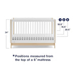 Delta Children babyGap Tate 4-in-1 Convertible Crib + Brannan Bear Bookcase with Bins + Brannan Bear Wall Shelf with 4 Hooks, Bianca White/Natural (Bundle)