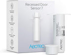Zwave Door Sensor Aeotec Recessed Door Sensor 7, Z-Wave Plus Enabled Smart Door Sensor Battery Powered, SmartStart S2, Zwave Hub Required SmartThings Fibaro Home Centre 3 Hubitat