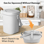 Mountable Silicone Collapsible Kitchen Compost Bin Under Sink,Surumer Hanging Trash Can with Lid for |Cupboard|Bathroom|Bedroom|Office|Camping, Indoor Compost Bucket, 2 Gallon Black