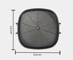 Korean Style Square Grill Pan with Maifan Coated Surface,Non-stick Smokeless Barbecue Stovetop Plate for Indoor Outdoor BBQ