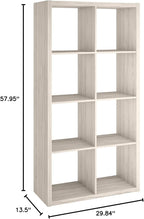 ClosetMaid 4584 Decorative Open Back 8-Cube Storage Organizer, Bleached Walnut